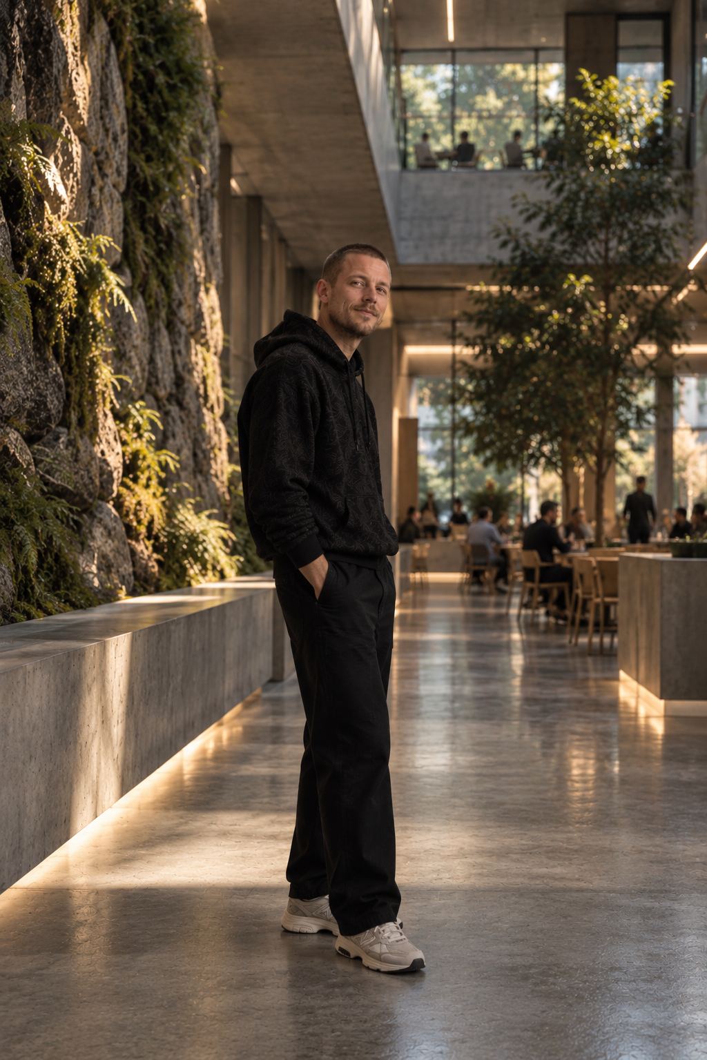 Eirik Ravn in the atrium at Campus One